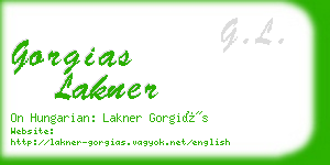 gorgias lakner business card